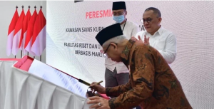 Wapres Meresmikan Fasilitas Riset dan Inovasi Produk Halal Berbasis Maritim